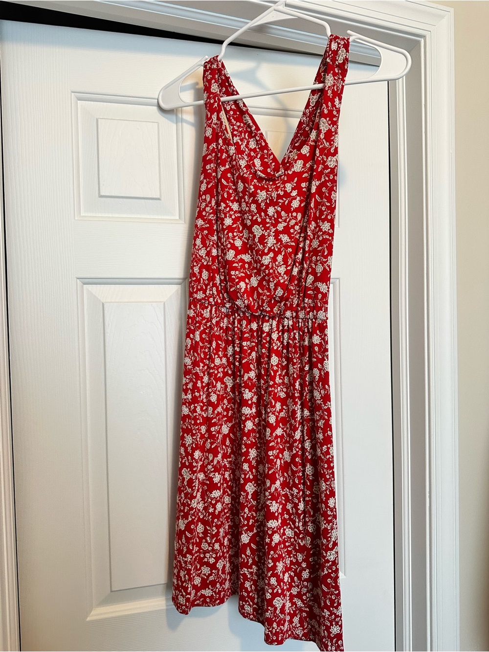 Red Floral V-Neck Women’s dress